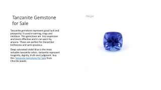Tanzanite Gemstone for sale