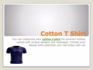 Cotton T Shirt