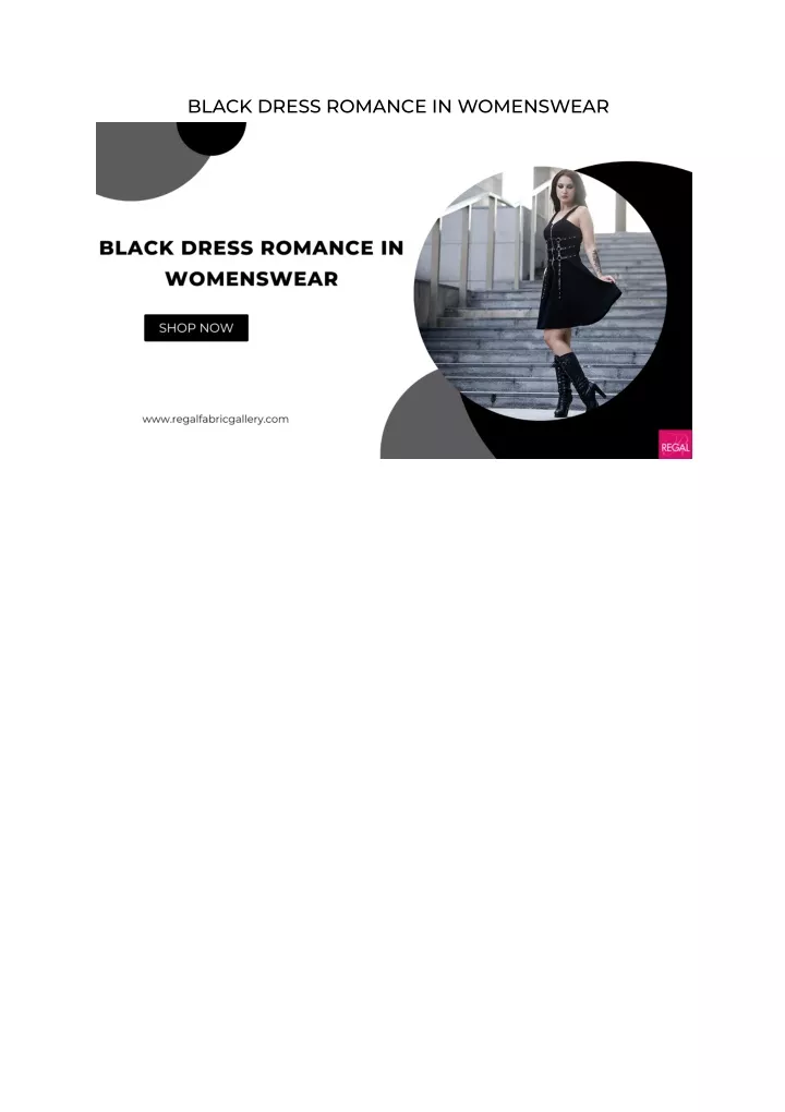 black dress romance in womenswear