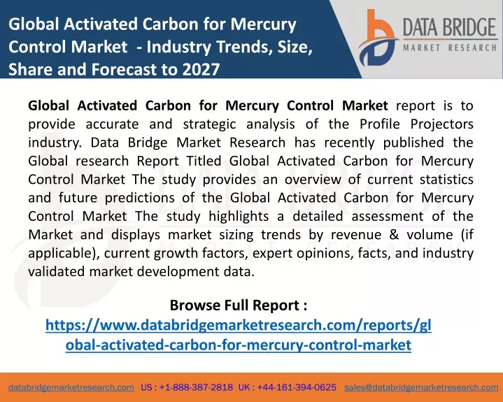global activated carbon for mercury control