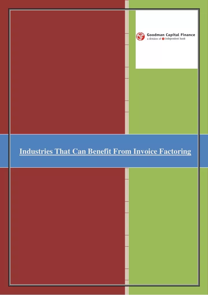industries that can benefit from invoice factoring