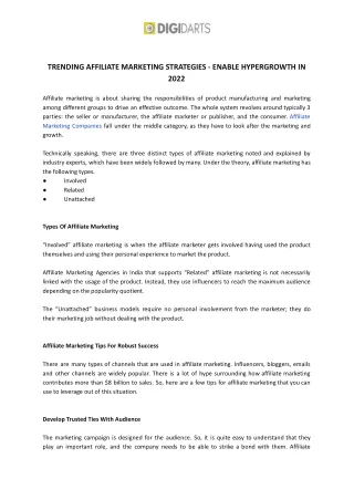 trending affiliate marketing strategies enable