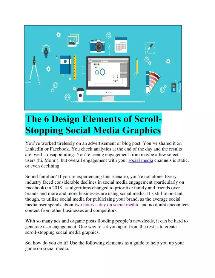 the 6 design elements of scroll stopping social
