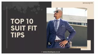 TOP 10 Suit Fit Tips