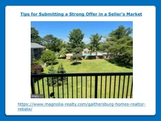 Tips for Submitting a Strong Offer in a Seller’s Market