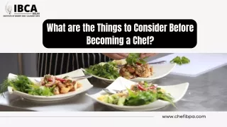 What are the Things to Consider Before Becoming a Chef