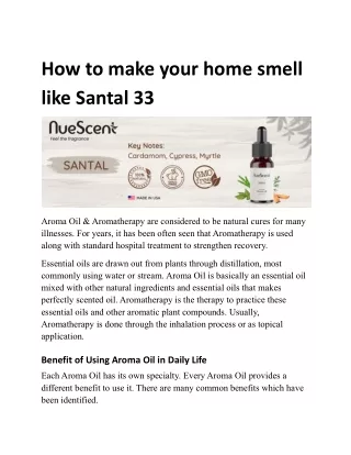 How to make your home smell like Santal 33