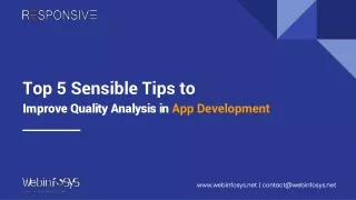Top 5 Sensible Tips to Improve Quality Analysis in App Development
