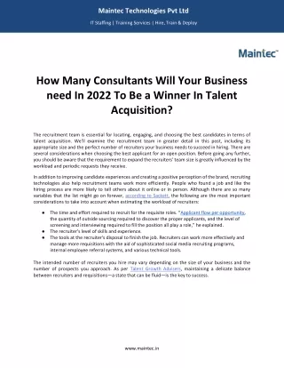maintec technologies pvt ltd