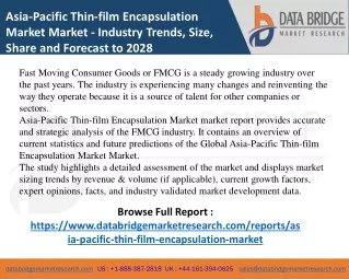 Asia-Pacific Thin-film Encapsulation Market