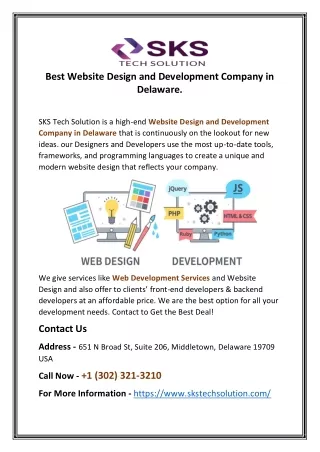 Best Website Design and Development Company in Delaware