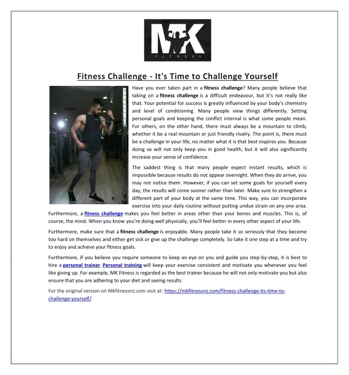 fitness challenge it s time to challenge yourself