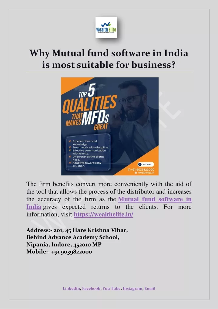 why mutual fund software in india is most