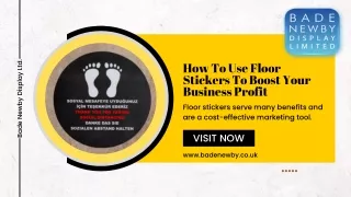 How To Use Floor Stickers To Boost Your Business Profit