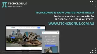 Techcronus is now online in Australia