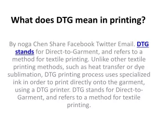 what does dtg mean in printing