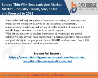 Europe Thin-Film Encapsulation Market