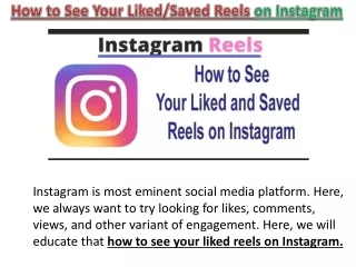 How to See Your Liked/Saved Reels on Instagram? Easy Guide!!