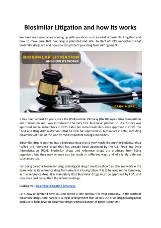 Biosimilar Litigation and how its works (1).docx