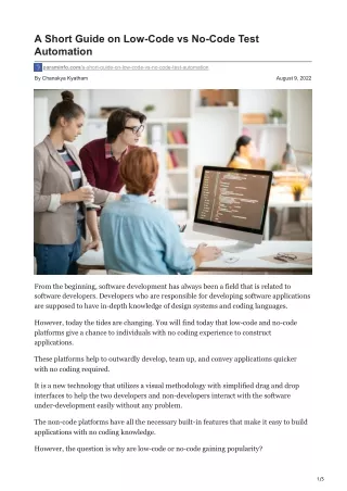 paraminfo.com-A Short Guide on Low-Code vs No-Code Test Automation