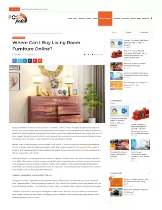 Buy Living Room Furniture Online