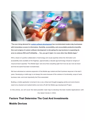 The Ultimate Guide To Mobile Application Development 2022