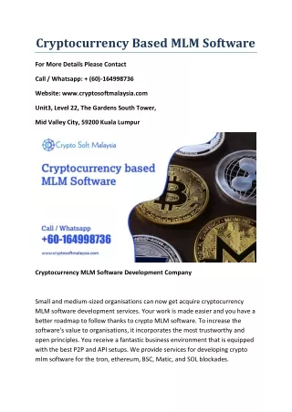 cryptocurrency based mlm software