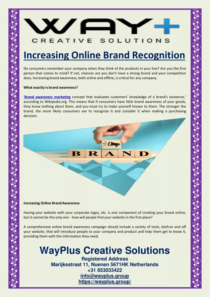 increasing online brand recognition do consumers