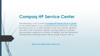 Compaq HP Service Center