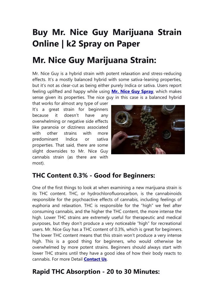 buy mr nice guy marijuana strain online k2 spray