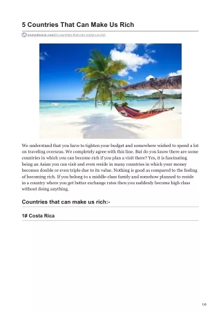 5 countries that can make us rich