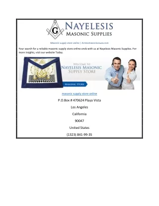 masonic supply store online arreosmasonicosusa com