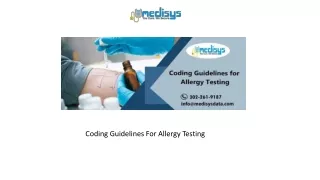 coding guidelines for allergy testing