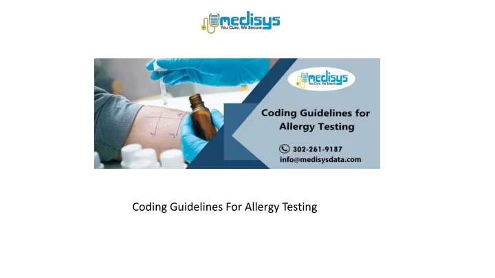 coding guidelines for allergy testing