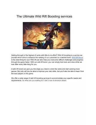 the ultimate wild rift boosting services