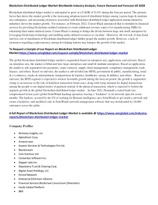 blockchain distributed ledger market worldwide