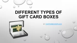 different types of gift card boxes