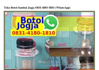 Toko Botol Sambal Jogja Ö8౩l–Ꮞl8Ö–l8lÖ(whatsApp)