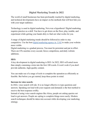 digital marketing trends in 2022
