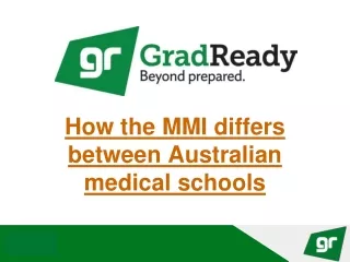 How the MMI differs between Australian medical schools