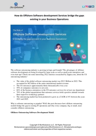 how do offshore software development services