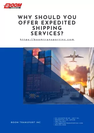 Why Should You Offer Expedited Shipping Services