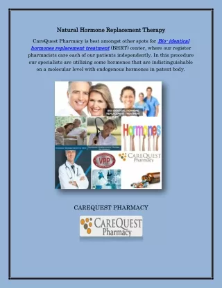 Natural Hormone Replacement Therapy, carequestpharmacy.com