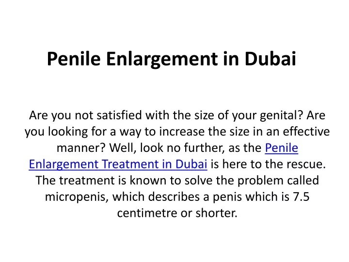 penile enlargement in dubai