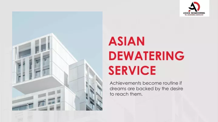 asian dewatering service