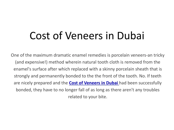 cost of veneers in dubai