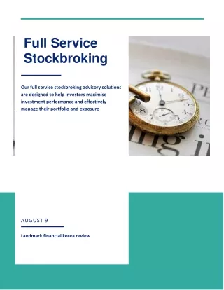 full service stockbroking