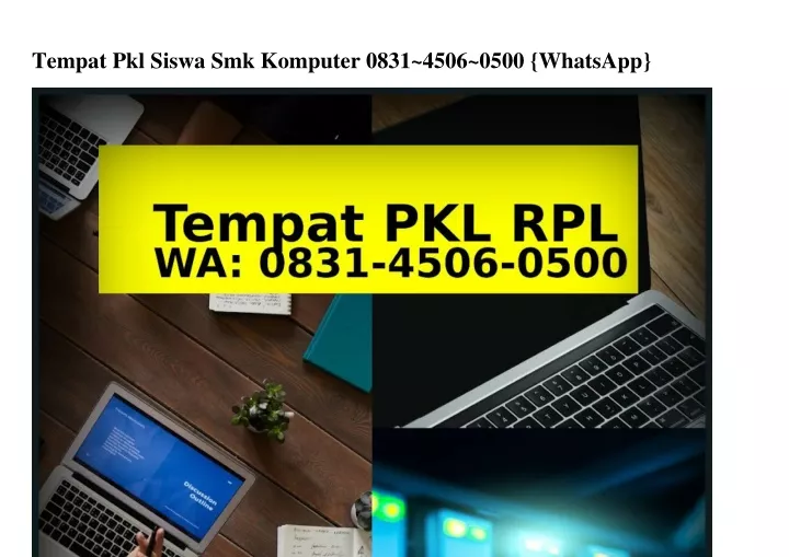 tempat pkl siswa smk komputer 0831 4506 0500