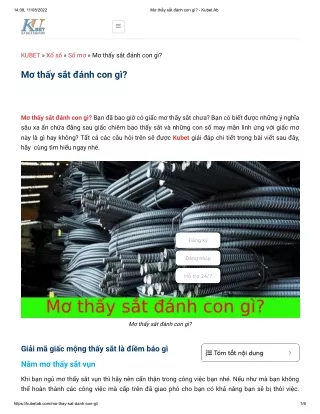 Mơ thấy sắt đánh con gì?