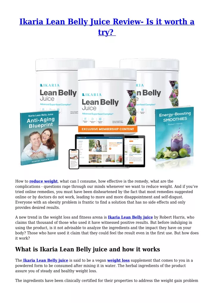 ikaria lean belly juice review is it worth a try